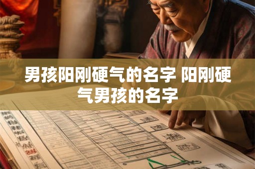 男孩阳刚硬气的名字 阳刚硬气男孩的名字