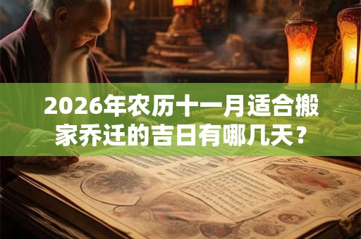 2026年农历十一月适合搬家乔迁的吉日有哪几天？