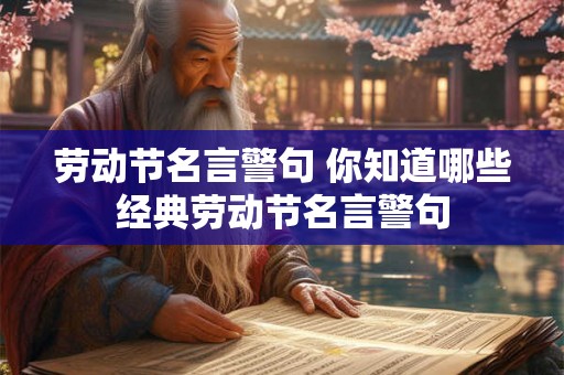 劳动节名言警句 你知道哪些经典劳动节名言警句