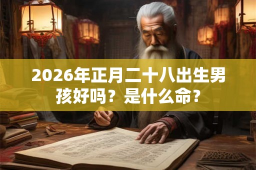 2026年正月二十八出生男孩好吗？是什么命？
