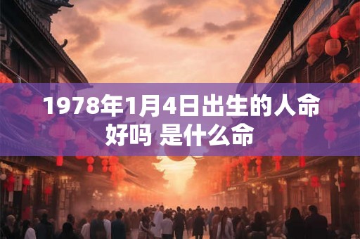 1978年1月4日出生的人命好吗 是什么命