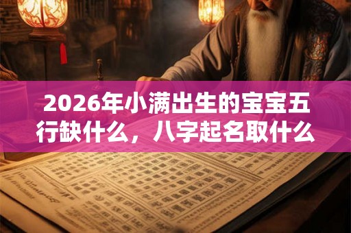 2026年小满出生的宝宝五行缺什么，八字起名取什么名字吉利又好听？