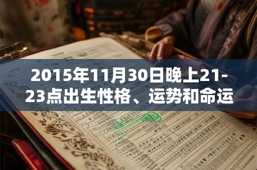 2015年11月30日晚上21-23点出生性格、运势和命运 2015年11月30日晚上21-23点出生性格、运势和命运