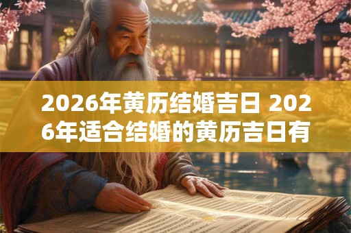2026年黄历结婚吉日 2026年适合结婚的黄历吉日有哪些