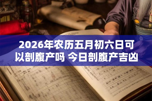 2026年农历五月初六日可以剖腹产吗 今日剖腹产吉凶查询