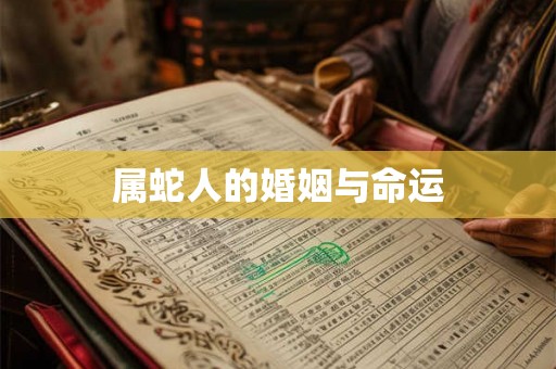 属蛇人的婚姻与命运