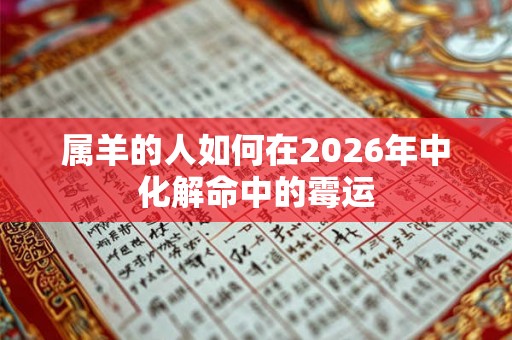属羊的人如何在2026年中化解命中的霉运