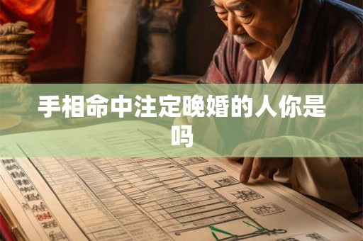 手相命中注定晚婚的人你是吗