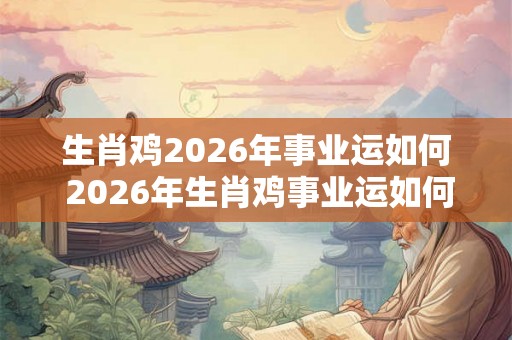 生肖鸡2026年事业运如何 2026年生肖鸡事业运如何