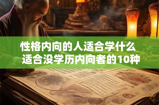 性格内向的人适合学什么  适合没学历内向者的10种工作