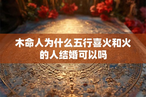 木命人为什么五行喜火和火的人结婚可以吗