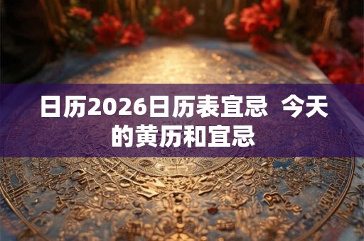 日历2026日历表宜忌  今天的黄历和宜忌