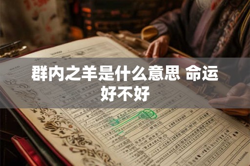 群内之羊是什么意思 命运好不好