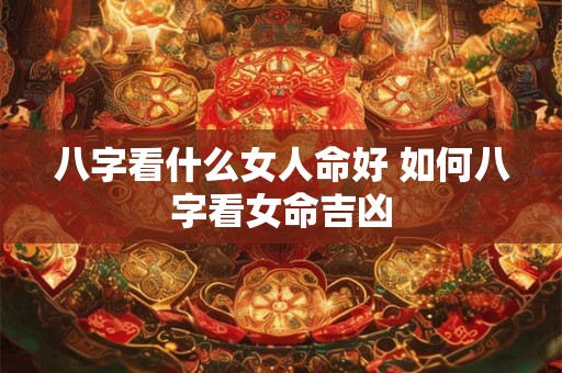八字看什么女人命好 如何八字看女命吉凶