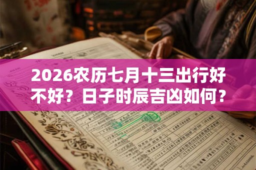 2026农历七月十三出行好不好？日子时辰吉凶如何？