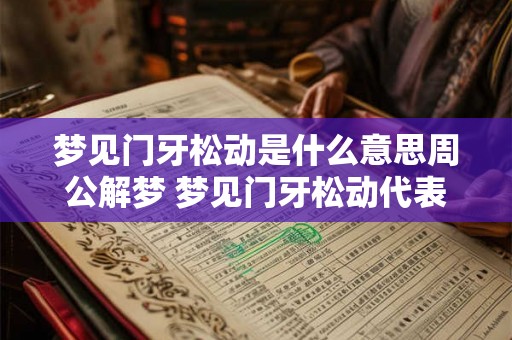 梦见门牙松动是什么意思周公解梦 梦见门牙松动代表什么