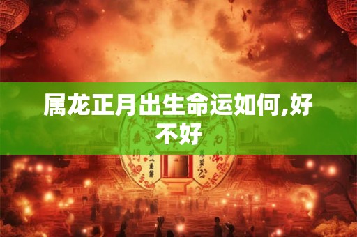 属龙正月出生命运如何,好不好 属龙正月出生命运如何,好不好