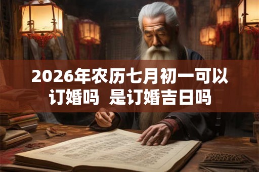 2026年农历七月初一可以订婚吗  是订婚吉日吗