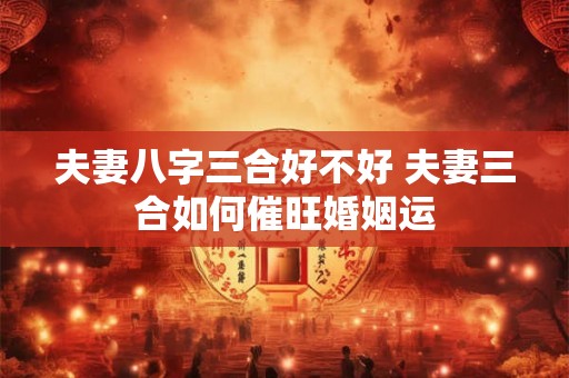 夫妻八字三合好不好 夫妻三合如何催旺婚姻运