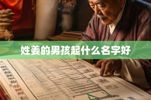 姓姜的男孩起什么名字好
