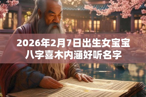 2026年2月7日出生女宝宝八字喜木内涵好听名字 2026年2月7日出生女宝宝八字喜木内涵好听名字
