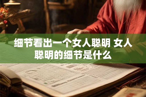 细节看出一个女人聪明 女人聪明的细节是什么