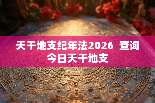 天干地支纪年法2026  查询今日天干地支