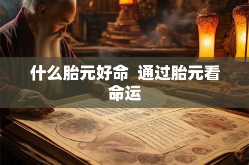 什么胎元好命  通过胎元看命运