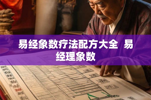 易经象数疗法配方大全  易经理象数