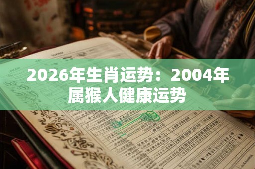 2026年生肖运势：2004年属猴人健康运势