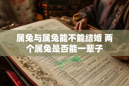 属兔与属兔能不能结婚 两个属兔是否能一辈子
