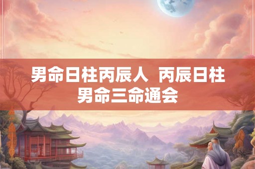 男命日柱丙辰人  丙辰日柱男命三命通会