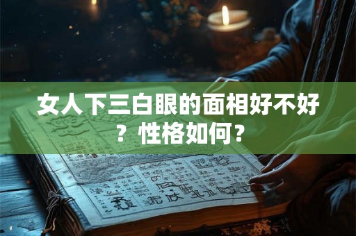 女人下三白眼的面相好不好?性格如何? 女人下三白眼的面相好不好?性格如何?
