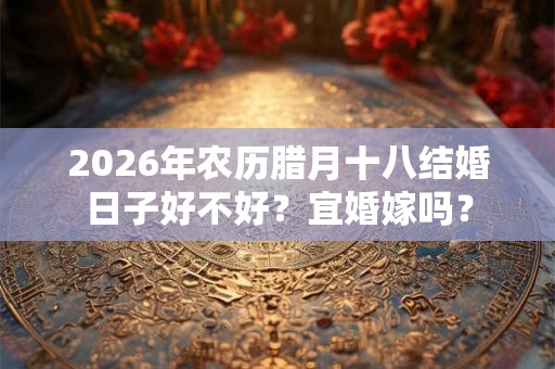 2026年农历腊月十八结婚日子好不好?宜婚嫁吗? 2026年农历腊月十八结婚日子好不好?宜婚嫁吗?