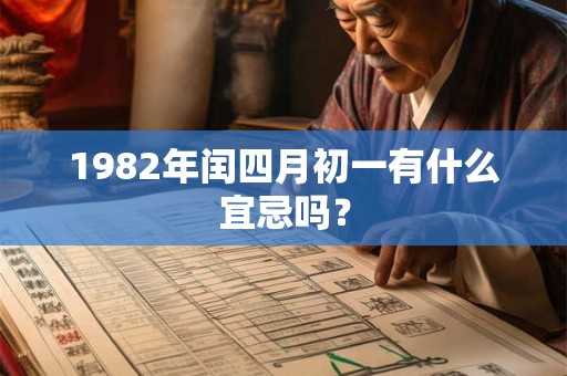 1982年闰四月初一有什么宜忌吗? 1982年闰四月初一有什么宜忌吗?
