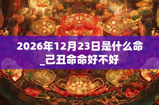 2026年12月23日是什么命_己丑命命好不好