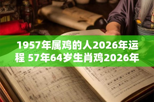1957年属鸡的人2026年运程 57年64岁生肖鸡2026年运势 1957年属鸡的人2026年运程 57年64岁生肖鸡2026年运势