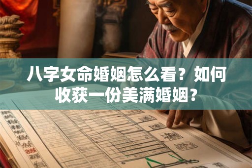 八字女命婚姻怎么看？如何收获一份美满婚姻？