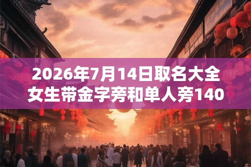 2026年7月14日取名大全女生带金字旁和单人旁140个