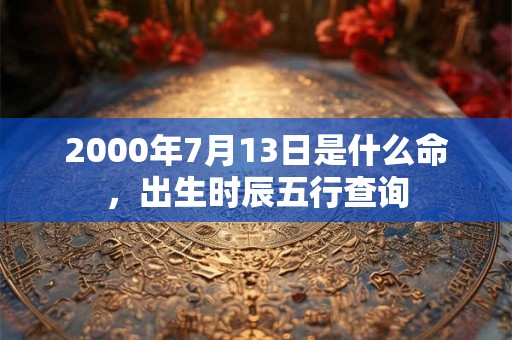 2000年7月13日是什么命，出生时辰五行查询