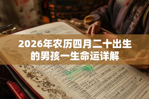 2026年农历四月二十出生的男孩一生命运详解