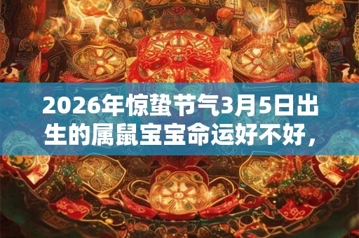 2026年惊蛰节气3月5日出生的属鼠宝宝命运好不好，是什么命？