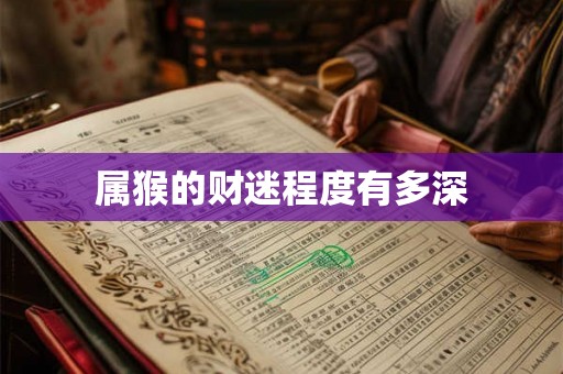 属猴的财迷程度有多深