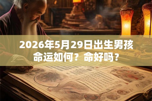 2026年5月29日出生男孩命运如何?命好吗? 2026年5月29日出生男孩命运如何?命好吗?