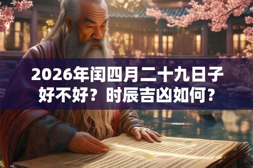 2026年闰四月二十九日子好不好？时辰吉凶如何？
