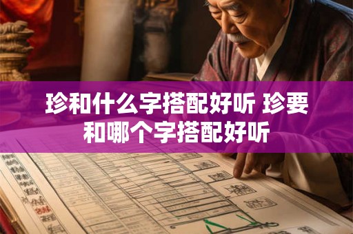 珍和什么字搭配好听 珍要和哪个字搭配好听