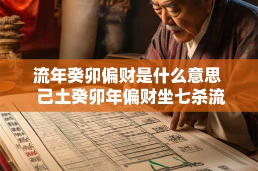 流年癸卯偏财是什么意思  己土癸卯年偏财坐七杀流年