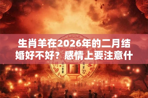 生肖羊在2026年的二月结婚好不好？感情上要注意什么？