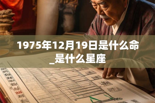 1975年12月19日是什么命_是什么星座