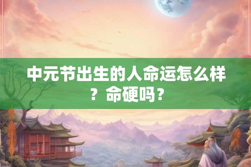 中元节出生的人命运怎么样？命硬吗？